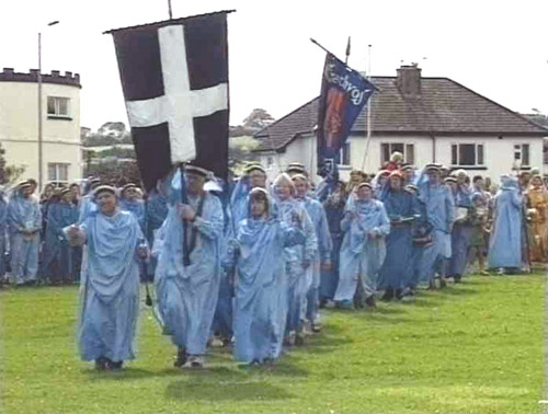 Procession of Bards at the 2000 Open Gorseth in Falmouth, Cornwall