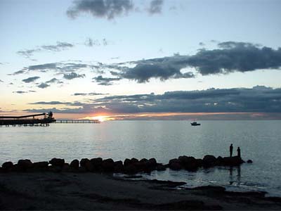 sunset over the ocean, Wallaroo