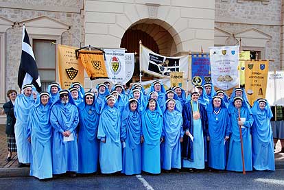 Bards outside Kadina Town Hall