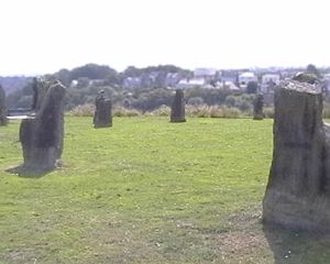 Stone  circle left in Abergwaun by the 1936 Gorsedd