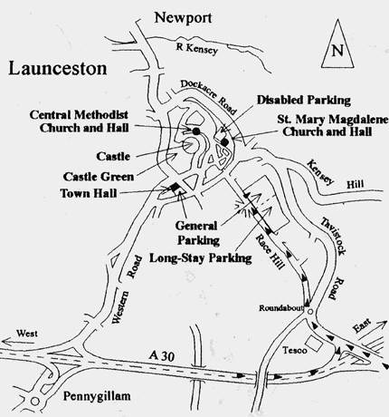 map of Launceston