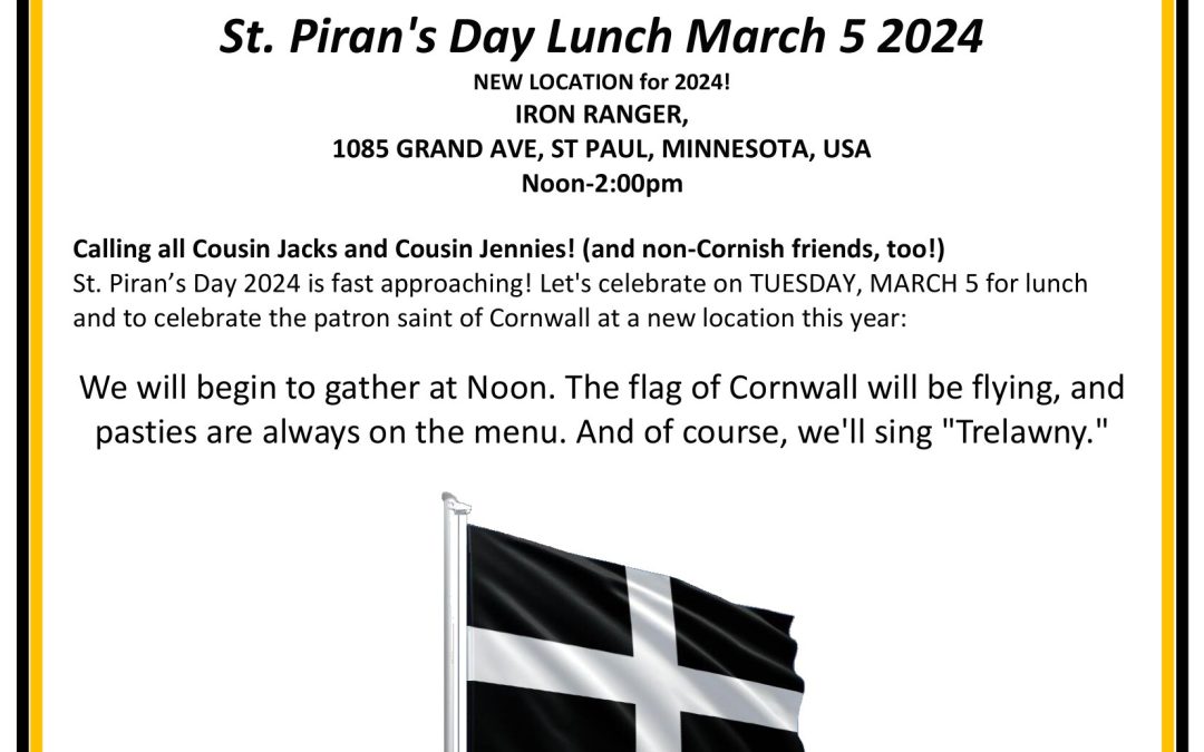St Pauls, Minnesota St Piran’s Day Lunch 2024